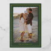 Cherish Joyful Memoriesの波状の写モダン真ミニマル 箔シーズンカード (正面)