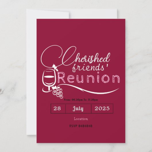cherished Friends' Reunion Invitations 招待状 (正面)