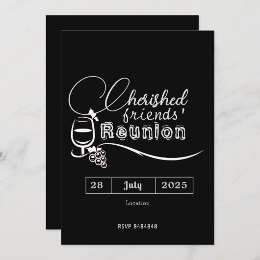 cherished Friends' Reunion Invitations  招待状 (正面/裏面)
