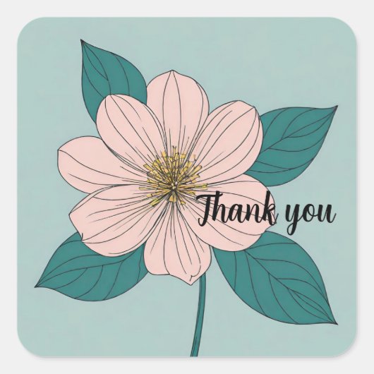 Cherishing Life and Blooms スクエアシール (正面)