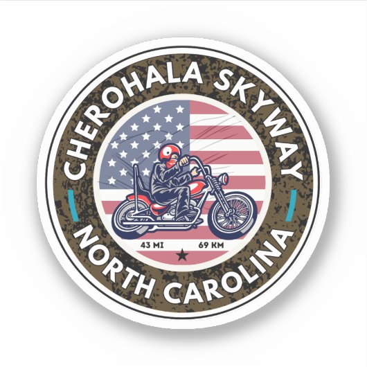 Cherohala Skyway Tennessee to North Carolina シール (正面)