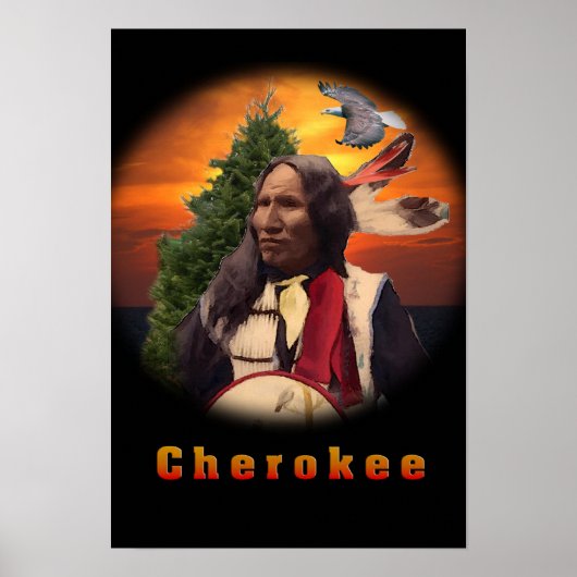 Cherokee indians designs ポスター (正面)