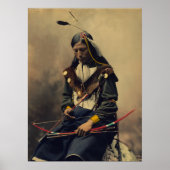 Cherokee Man with Bowのヴィンテージ写真 ポスター (正面)
