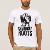CHEROKEE ROOTS -先住民アメリカインディアンTシャツ Tシャツ (正面)