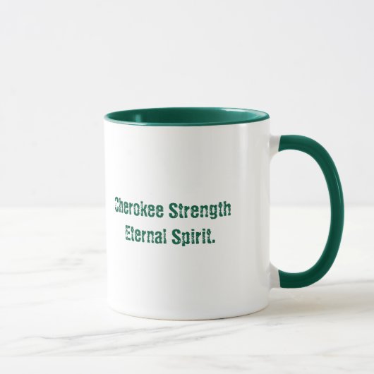 Cherokee Typography Spirit Mug マグカップ (右)