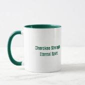 Cherokee Typography Spirit Mug マグカップ (左)
