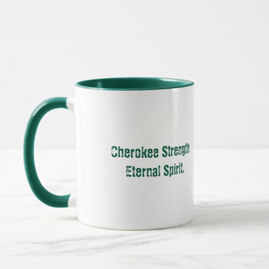 Cherokee Typography Spirit Mug マグカップ (左)