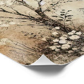 Cherrie Tree Old Photo Graphic Design ポスター (コーナー)