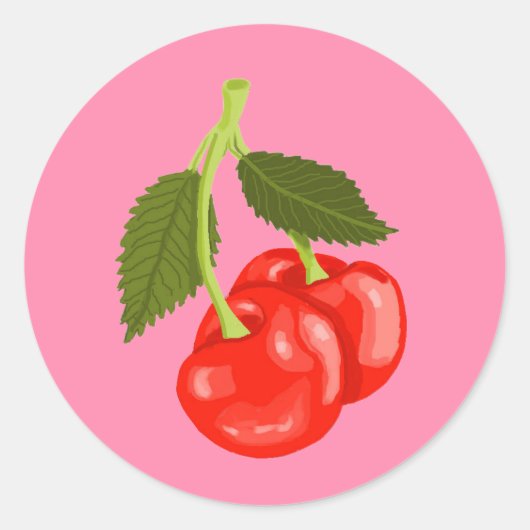 Cherries ラウンドシール (正面)