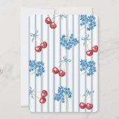 Cherries and Hydrangeas Baby Shower 招待状 (裏面)
