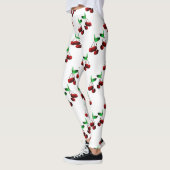 Cherries on White Leggings レギンス (左)