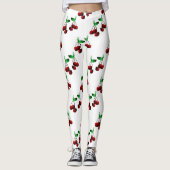 Cherries on White Leggings レギンス (正面)