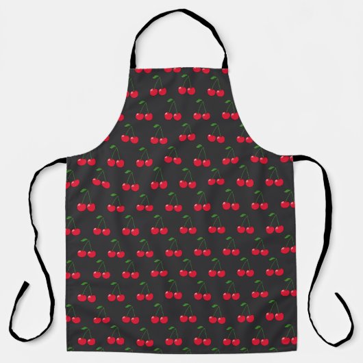 cherries pattern エプロン (正面)