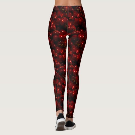 Cherries Pattern Leggings レギンス (裏面)