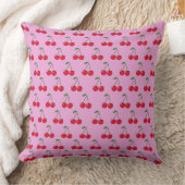 Cherries pattern pink クッション (ブランケット)