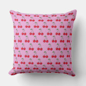 Cherries pattern pink クッション (正面)