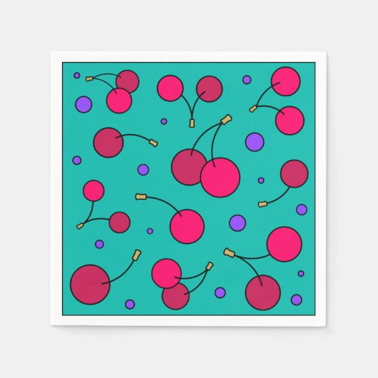 Cherry スタンダードカクテルナプキン (正面)