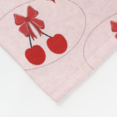 Cherry フリースブランケット (角)