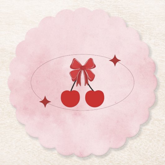 Cherry ペーパーコースター (正面)