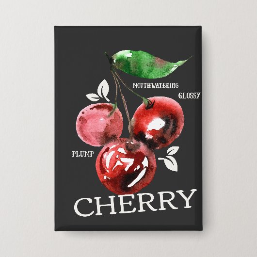 Cherry 缶バッジ (正面)