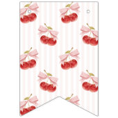 Cherry 1st Birthday Party Banner バンティングフラッグ (第1の旗)