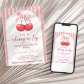 Cherry Baby Shower Cherry on Top 招待状