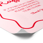 Cherry Baby Shower Diaper Raffle ポスター (角)