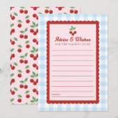 Cherry Baby Shower Flat Advice Card アドバイスカード (正面/裏面)