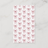 Cherry Baby Shower Gift Registry QR Code Sweet Bow エンクロージャーカード (裏面)