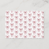 Cherry Baby Shower Gift Registry QR Code Sweet Bow エンクロージャーカード (裏面)