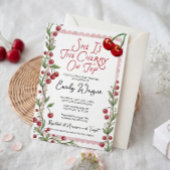 Cherry Baby Shower Invitation 招待状