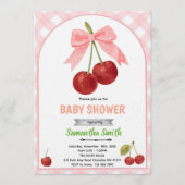 Cherry baby shower invitation   招待状 (正面)