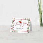 Cherry Baby Shower Thank You サンキューカード (正面)