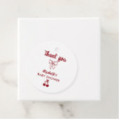 Cherry Baby Shower Thank you Bows Coquette フェイバータグ (インサイチュ)