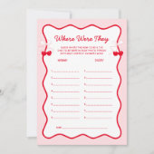 Cherry Baby Shower Where Were They Game 招待状 (正面)