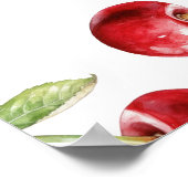 Cherry Berry Sweet Baby Shower Welcome Sign ポスター (角)