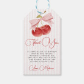 Cherry Birthday Favor Tag ギフトタグ (正面)