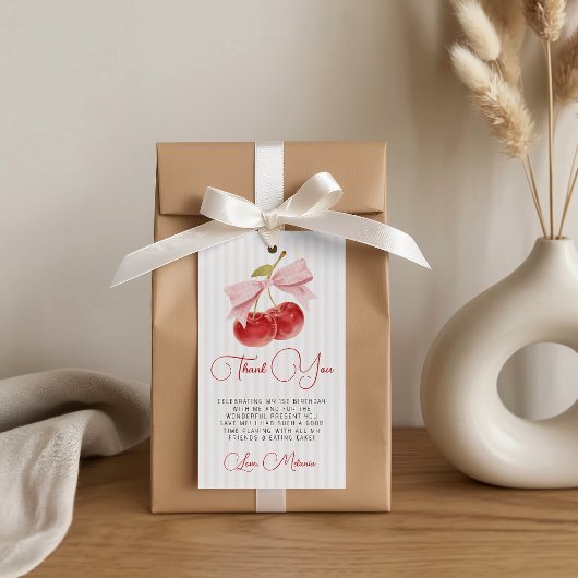 Cherry Birthday Favor Tag ギフトタグ