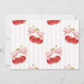 Cherry Birthday Photo Thank You 招待状 (裏面)