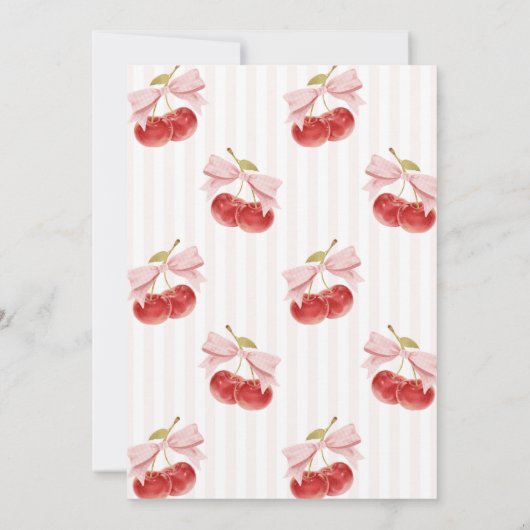 Cherry Birthday Time Capsule Card 招待状 (裏面)