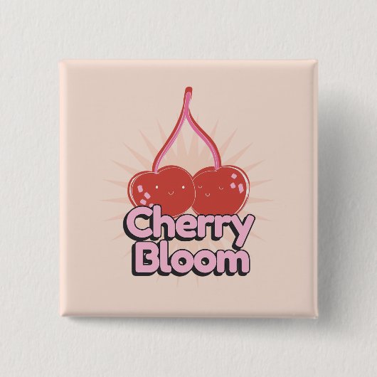 Cherry Bloom Button 缶バッジ (正面)