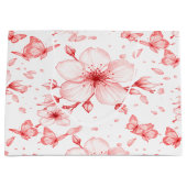 Cherry Bloom Elegance ラージペーパーバッグ (正面)