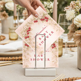 Cherry Bloom Floral Baby Shower スタンダードカクテルナプキン