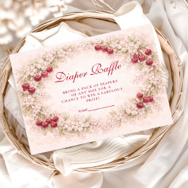 Cherry Bloom Floral Diapper Raffle エンクロージャーカード