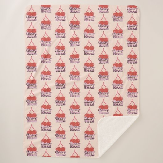 Cherry Bloom Sherpa Blanket シェルパブランケット (正面)