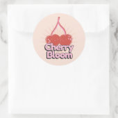 Cherry Bloom Sticker ラウンドシール (バッグ)