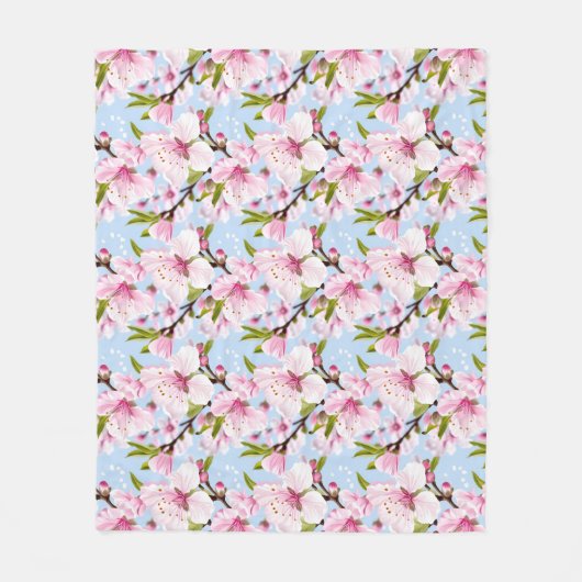    Cherry Blossom フリースブランケット (正面)