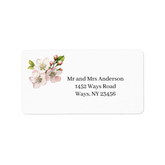 Cherry Blossom Address Label ラベル (正面)