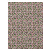 Cherry blossom and chickadees on green テーブルクロス (正面)