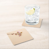 Cherry Blossom and Daisy Background スクエアペーパーコースター (インサイチュ)